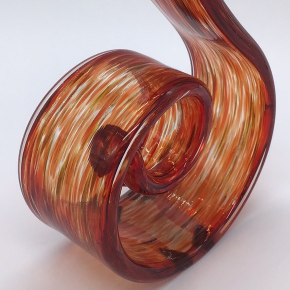 Art Glass Dancing Flame Sculpture Hand Blown - Picture 4 of 6